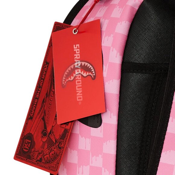 Sprayground Pink Paradise Drip Backpack🔥New Black Bookbag Large School Bag - Picture 9 of 10